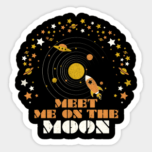 Meet me on the Moon Sticker